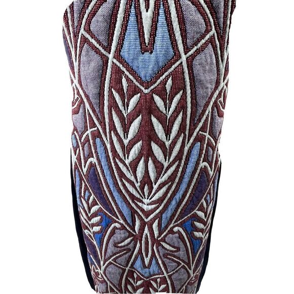 Anthropologie HD in Paris Blue Cleo Jacquard Sheath Knit Panel Dress Sz Small - Picture 10 of 14